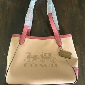 Coach Tan and Pink Women's Bag